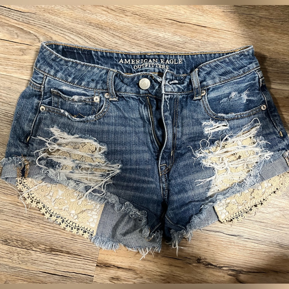 Ripped festival shorts